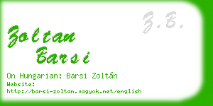 zoltan barsi business card