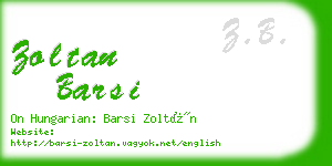 zoltan barsi business card